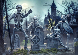 PRE-ORDER - GRAVEYARD SKELETONS 4-pack set