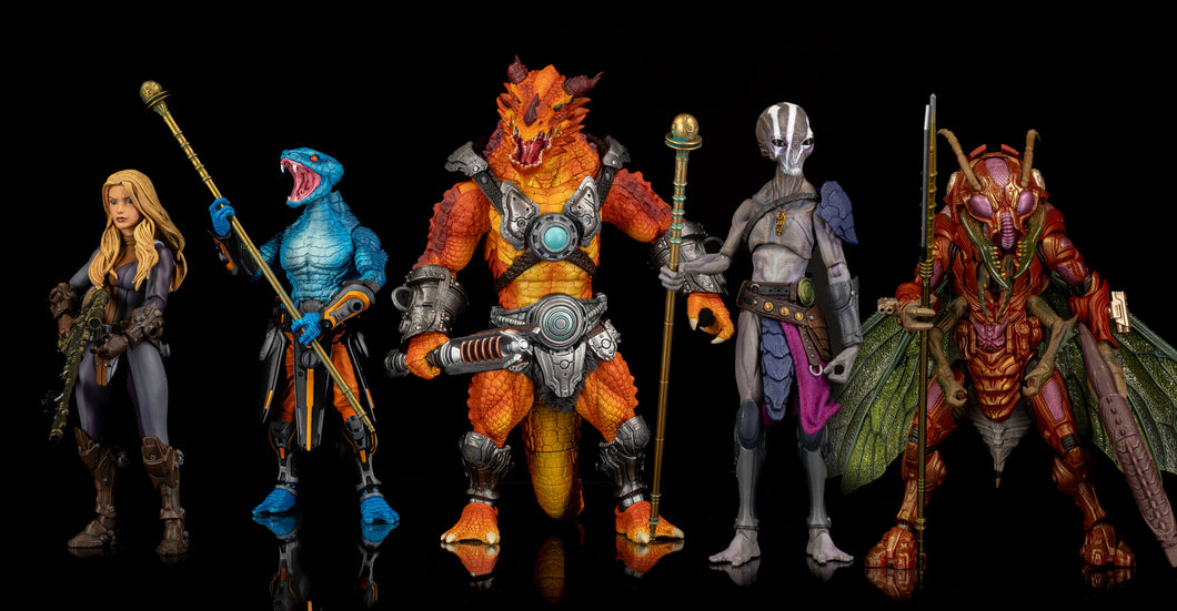 PRE-ORDER - FULL TEAM - 5 Cosmic Character Packs and Figures