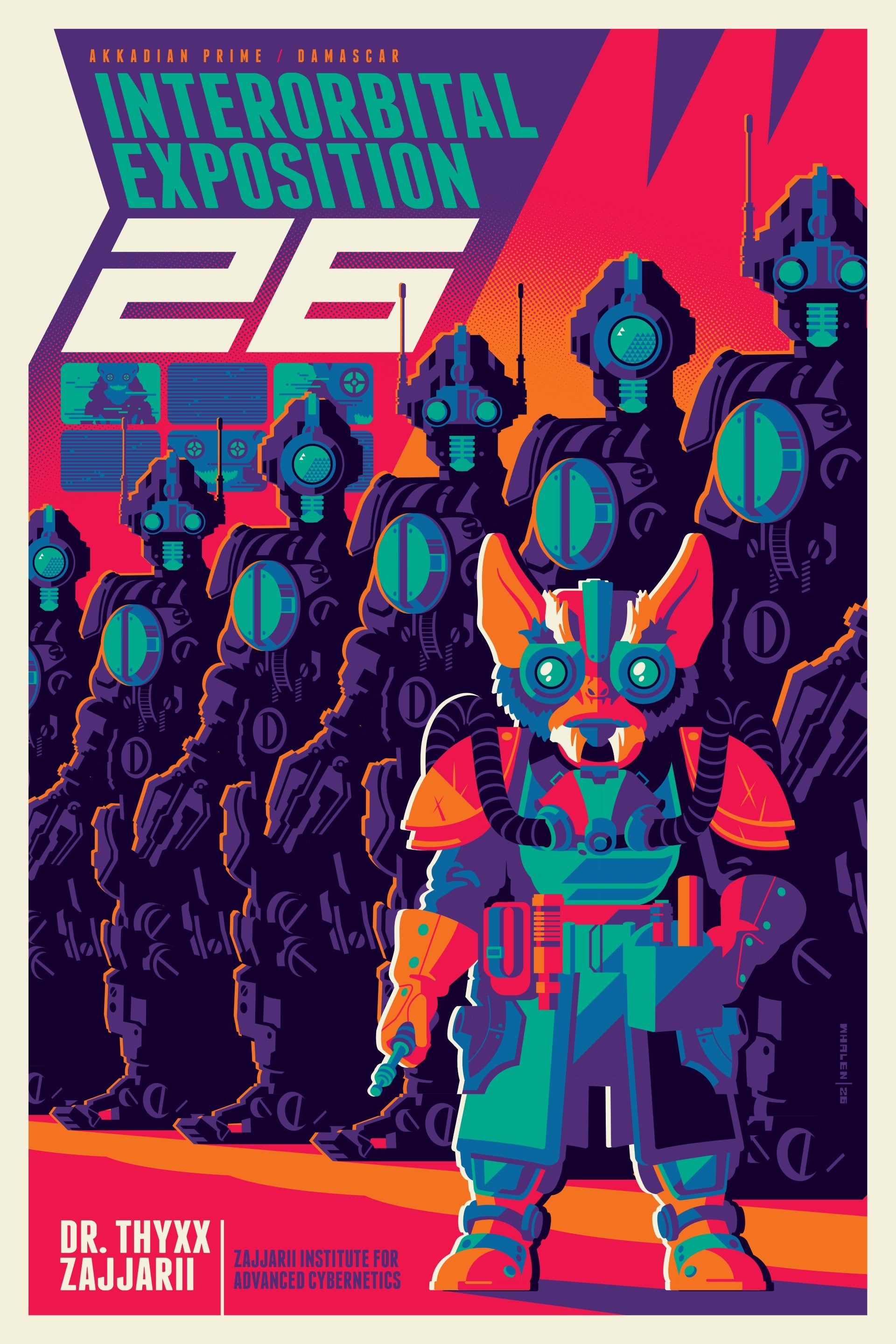 EXPO 26 - COSMIC LEGION SCREEN PRINTED POSTER by Tom Whalen