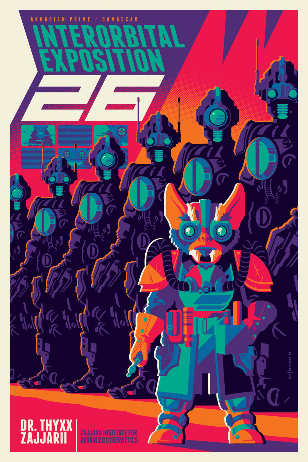 EXPO 26 - COSMIC LEGION SCREEN PRINTED POSTER by Tom Whalen